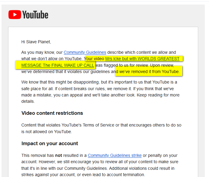 WORLDS GREATEST MESSAGE The FINAL WAKE UP CALL BANNED On Youtube